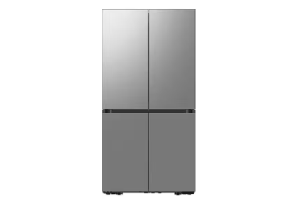 Samsung Bespoke 36 in. 23 cu. ft. Counter Depth 4-Door Flex French Door Refrigerator in Stainless Steel with Beverage Center