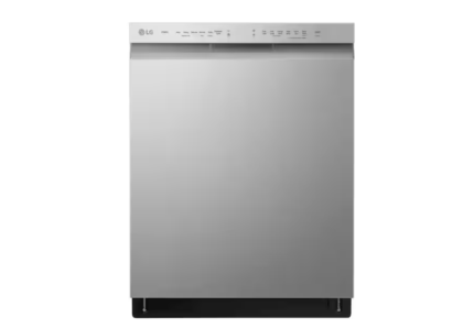 LG 24 in. Stainless Steel Front Control Built-In Dishwasher with Stainless Steel Tub, Quadwash, Dynamic Dry, ADA, 48 dBA