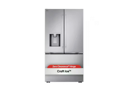 LG 24 cu. ft. Counter Depth MAX Zero Clearance 3-Door French Door Refrigerator with Craft Ice in PrintProof Stainless Steel