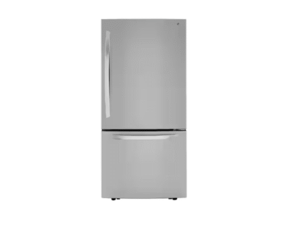 LG 33 in. W 26 cu. ft. Bottom Freezer Refrigerator w/ Multi-Air Flow and Smart Cooling in PrintProof Stainless Steel