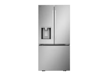 LG 33 in. W. 25 cu.ft. Smart 3-Door French Door Refrigerator Standard Depth MAX in Stainless Steel with Dual Ice Makers