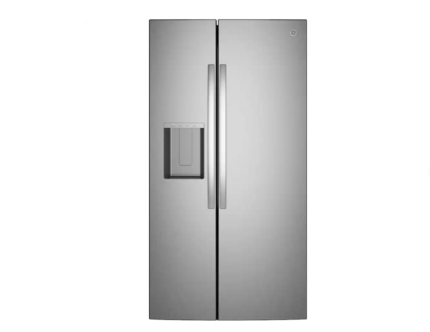 GE 27.7 cu. ft. Side-By-Side Refrigerator w/ LED Light Walls,Extra Tall Dispenser and Exclusive Antimicrobial Drawer Liners