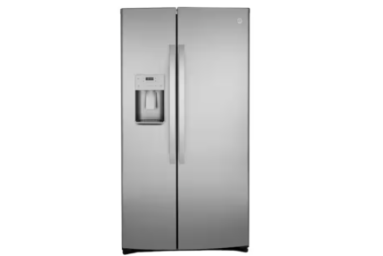GE 21.8 cu. ft. Side by Side Refrigerator in Fingerprint Resistant Stainless Steel, Counter Depth