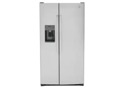 GE 25.3 cu. ft. Side by Side Refrigerator in Fingerprint Resistant Stainless Steel, Standard Depth